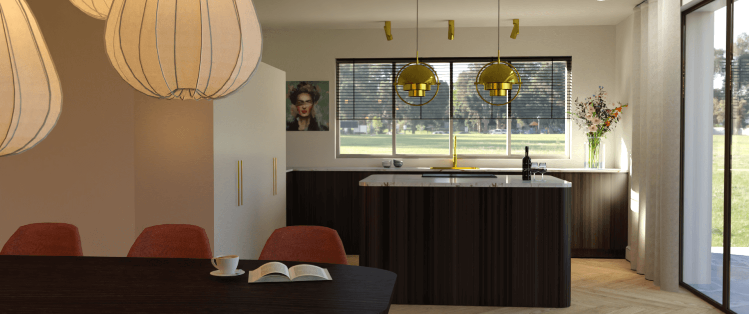 Keuken design nieuwbouw villa in Hoogkarspel
